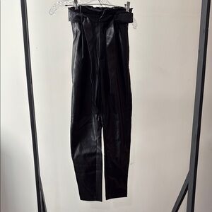 Bb Dakota Black High-Waisted Leather Pants
